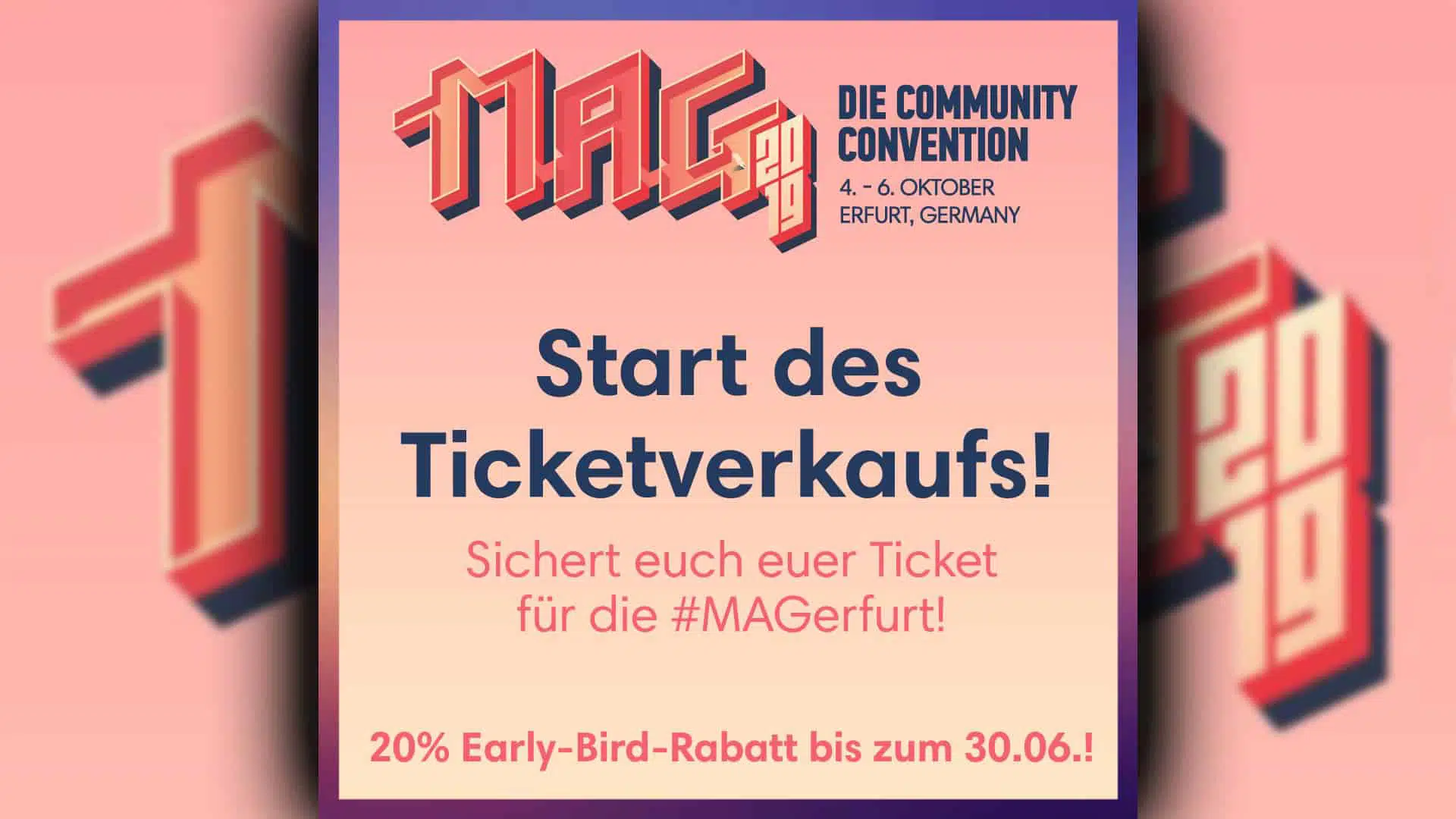 MAG Ticketverkauf startet