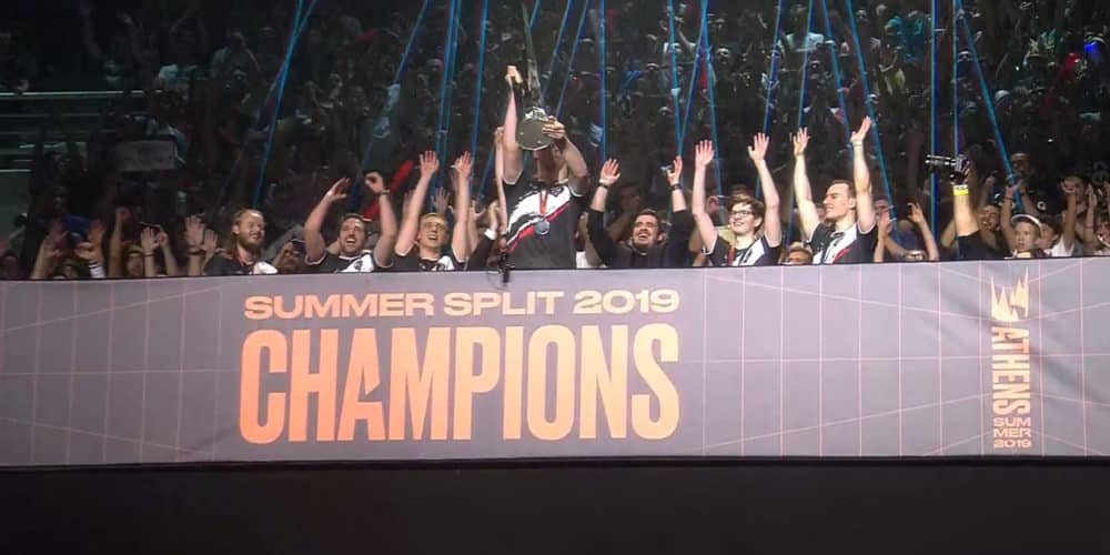 Riot Games G2 vs. FNC Finals LEC Summer G2 Esports vs. Fnatic 2019 Twitch Google Chrome 08.09