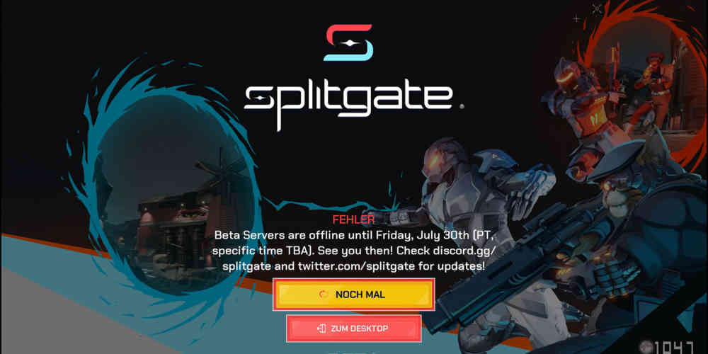 splitgate server offline